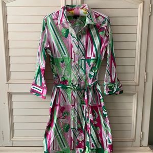 Colorful shirt dress by Talbots